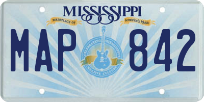 MS license plate MAP842