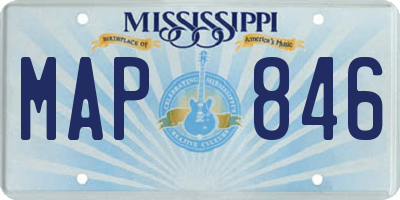 MS license plate MAP846