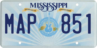MS license plate MAP851