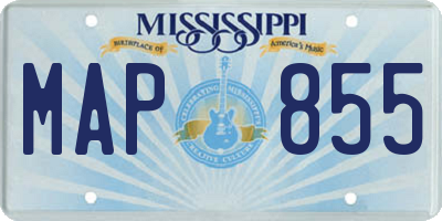 MS license plate MAP855