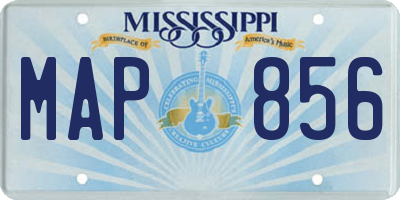 MS license plate MAP856