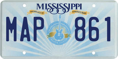 MS license plate MAP861