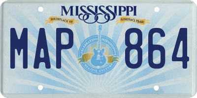 MS license plate MAP864