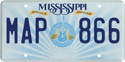 MS license plate MAP866