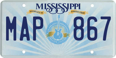 MS license plate MAP867