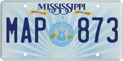 MS license plate MAP873
