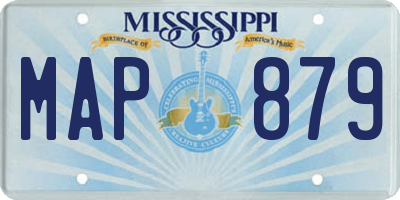 MS license plate MAP879