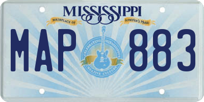 MS license plate MAP883