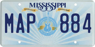 MS license plate MAP884