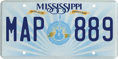MS license plate MAP889