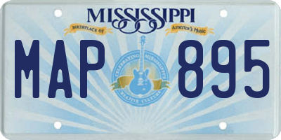MS license plate MAP895