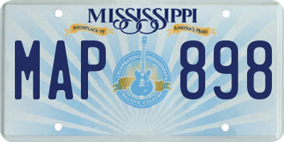 MS license plate MAP898