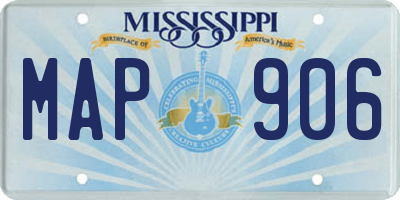 MS license plate MAP906
