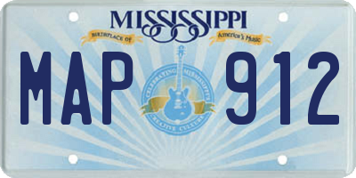 MS license plate MAP912