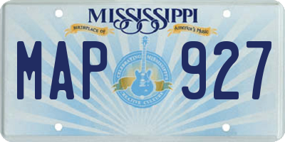 MS license plate MAP927