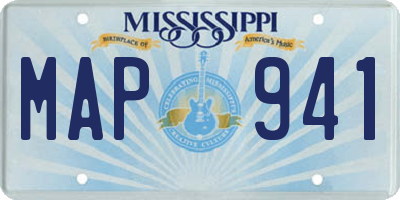 MS license plate MAP941