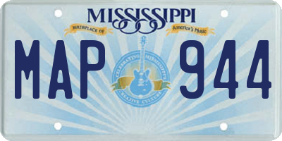 MS license plate MAP944