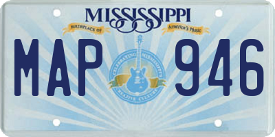 MS license plate MAP946
