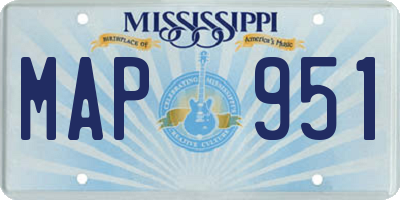 MS license plate MAP951