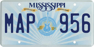 MS license plate MAP956