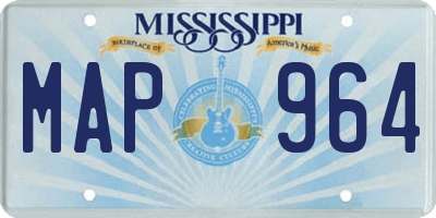MS license plate MAP964