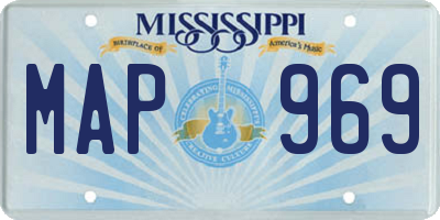 MS license plate MAP969
