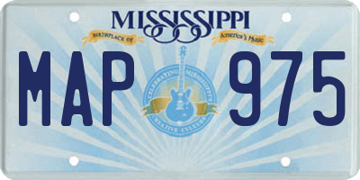 MS license plate MAP975