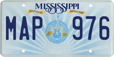 MS license plate MAP976