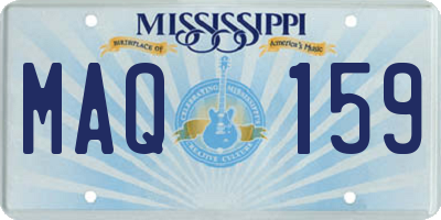 MS license plate MAQ159