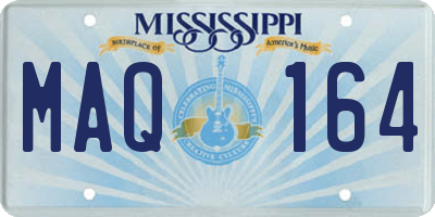 MS license plate MAQ164