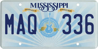 MS license plate MAQ336
