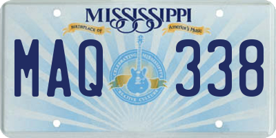 MS license plate MAQ338