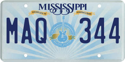 MS license plate MAQ344