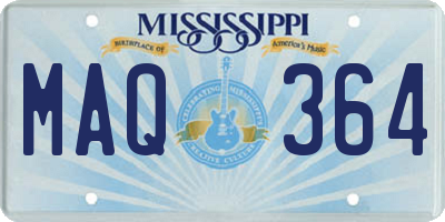 MS license plate MAQ364