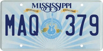 MS license plate MAQ379
