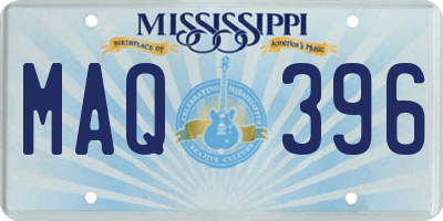 MS license plate MAQ396
