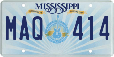 MS license plate MAQ414