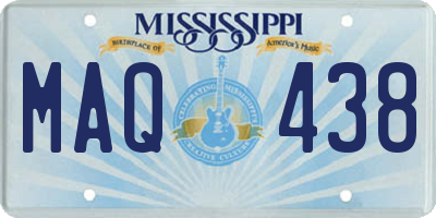 MS license plate MAQ438