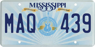 MS license plate MAQ439