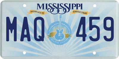 MS license plate MAQ459