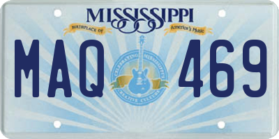 MS license plate MAQ469