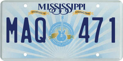 MS license plate MAQ471