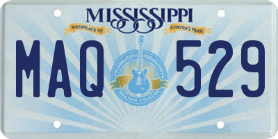MS license plate MAQ529