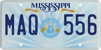 MS license plate MAQ556