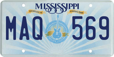 MS license plate MAQ569