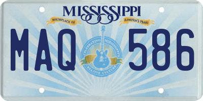 MS license plate MAQ586