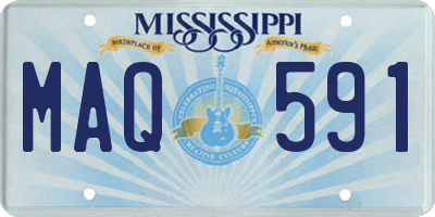 MS license plate MAQ591