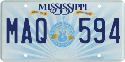 MS license plate MAQ594