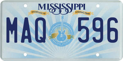 MS license plate MAQ596