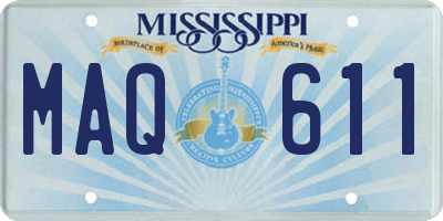 MS license plate MAQ611